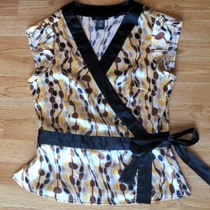 BCBG Peplum-Style Wrap Top